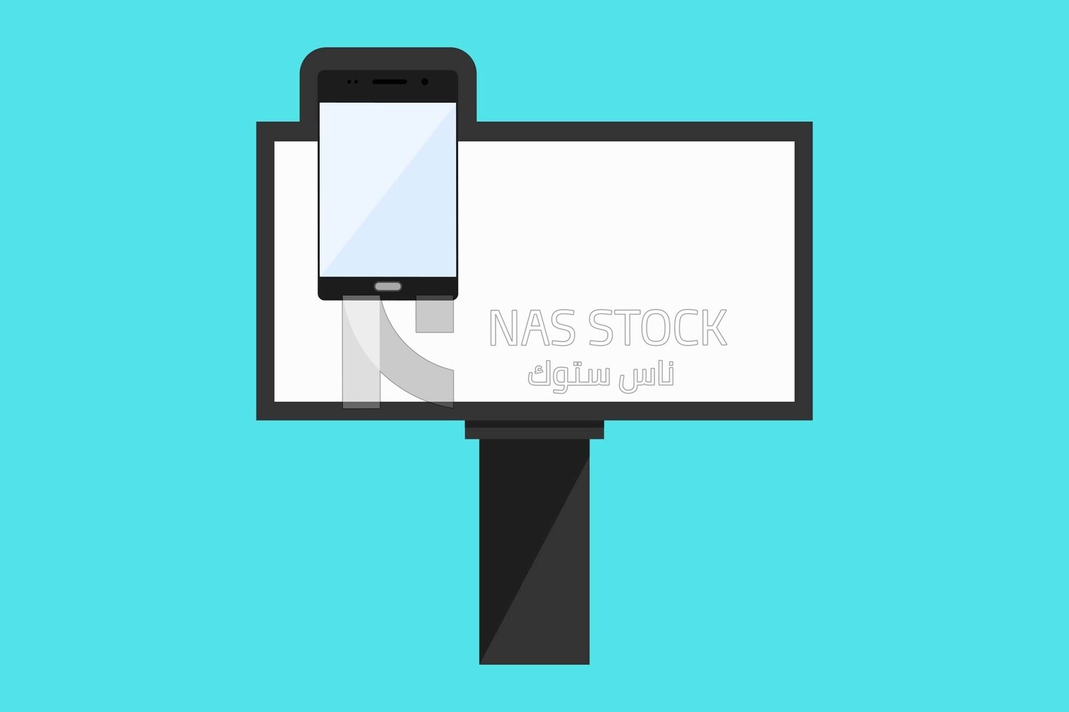 Big bulletin board with Smart phone