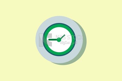 Wall clock, icons and templates, vector illustrator