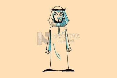 Cartoon of an Gulf man