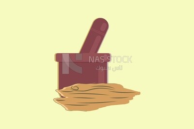 Icon of a mortar and pestle, icons and templates, vector illustrator