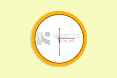 Wall clock, icons and templates, vector illustrator