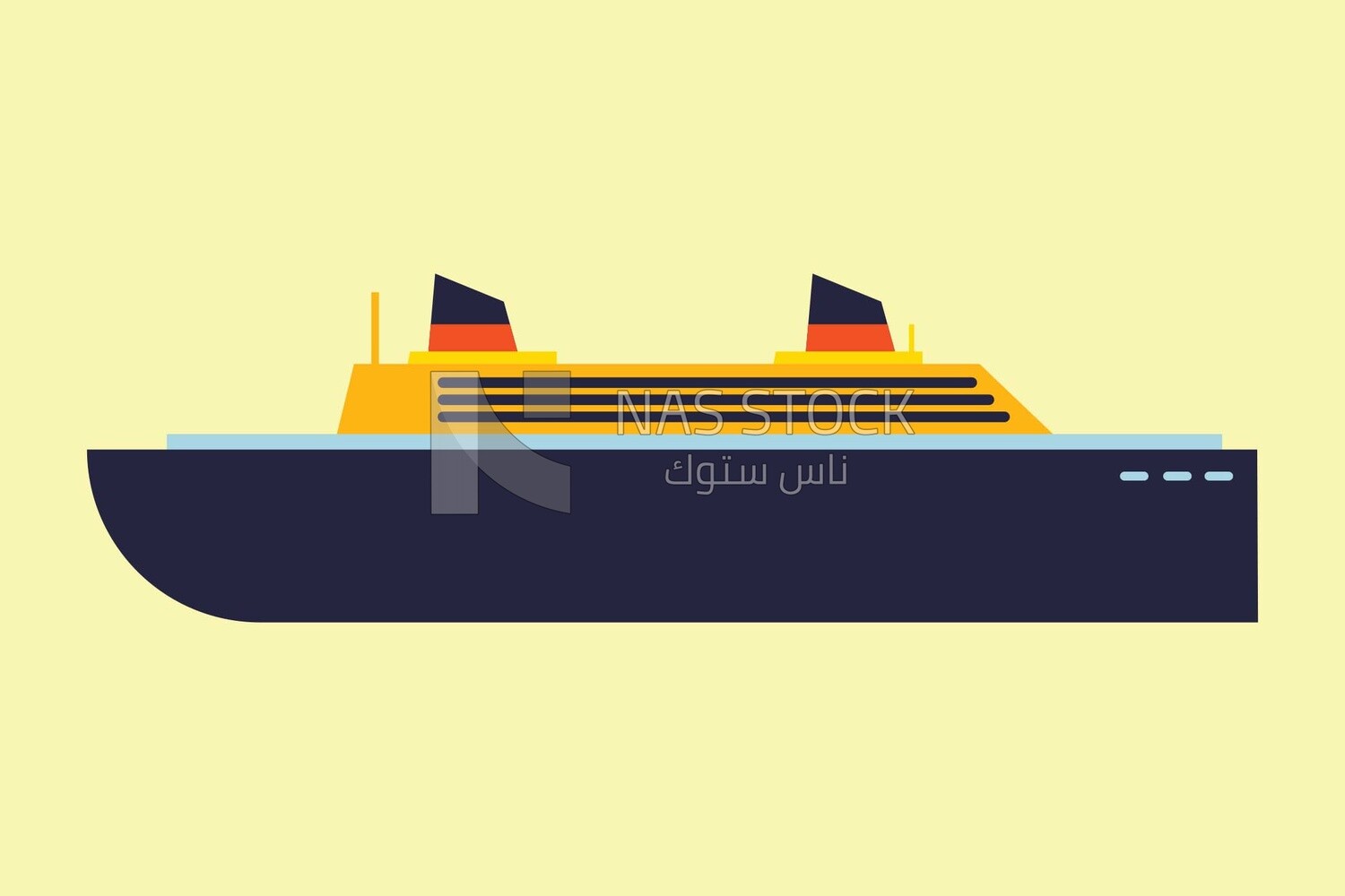 View of a ship, icons and templates, vector illustrator