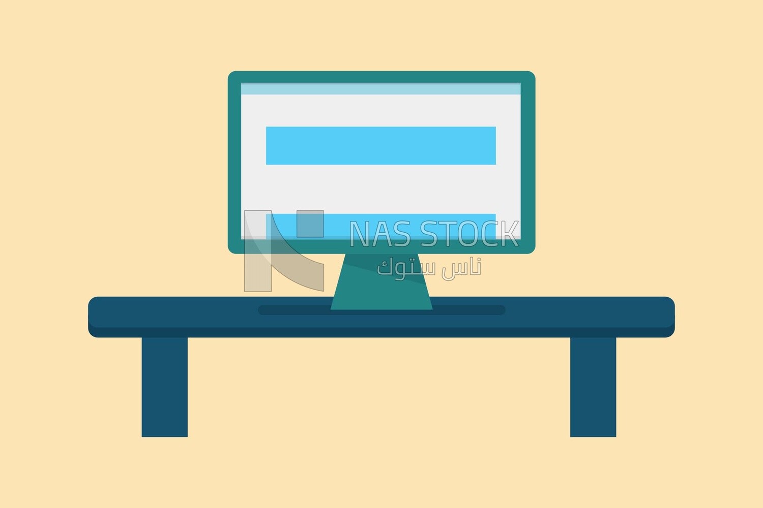 Computer screen, icons and templates, vector illustrator