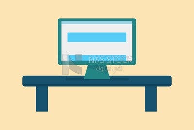 Computer screen, icons and templates, vector illustrator