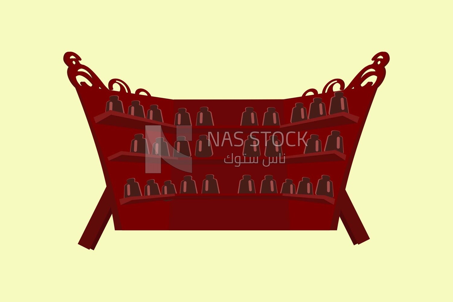 Shelf icon with bottles on it, icons and templates, vector illustrator