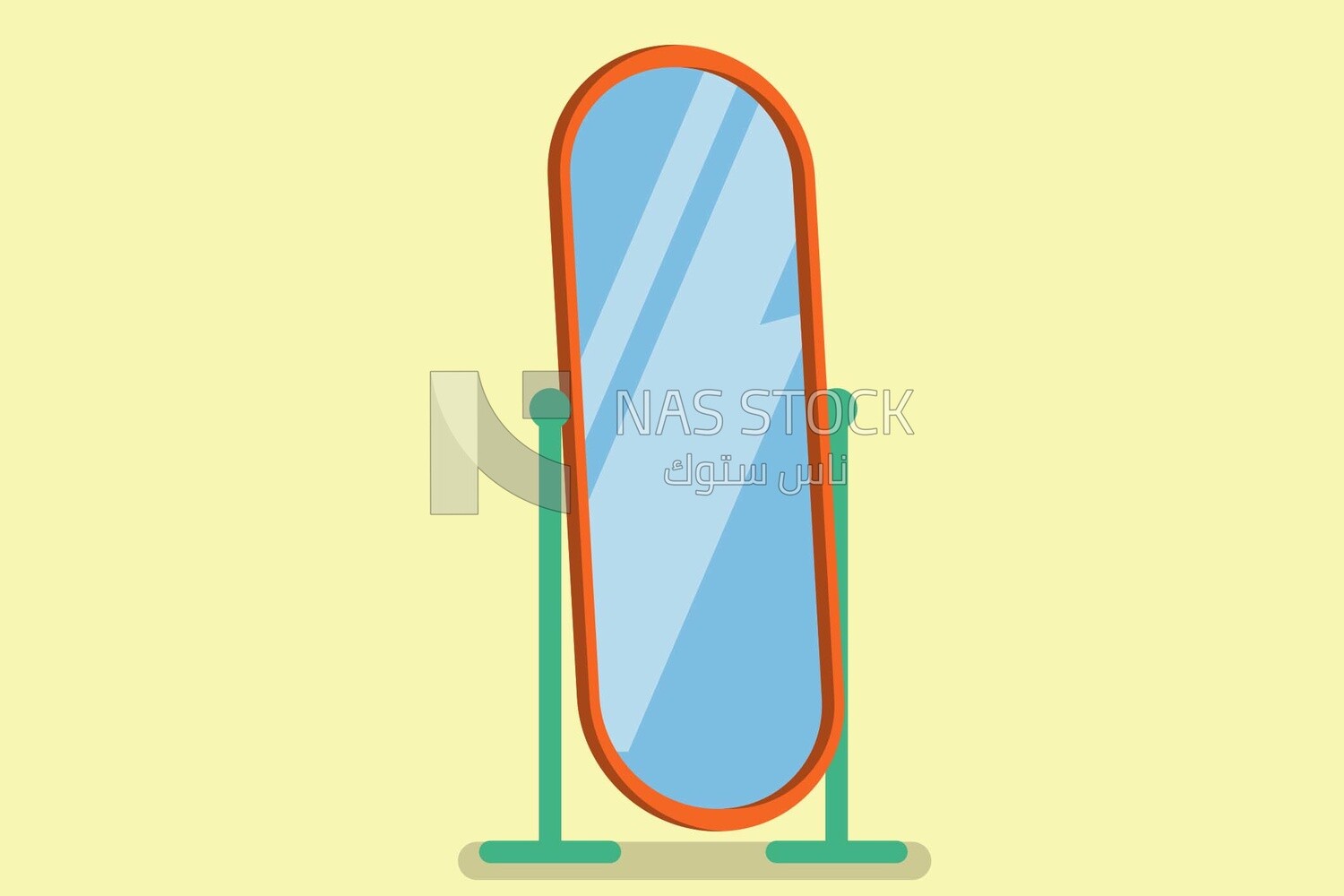 Tall mirror, icons and templates, vector illustrator