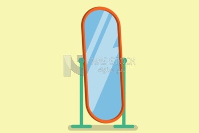 Tall mirror, icons and templates, vector illustrator