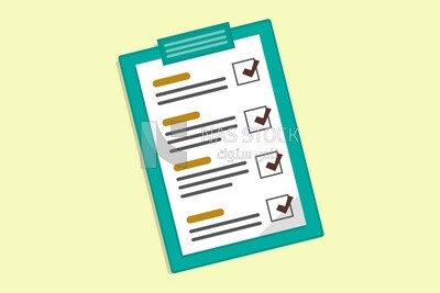 Clipboard with check marks, icons, templates and vector illustrator