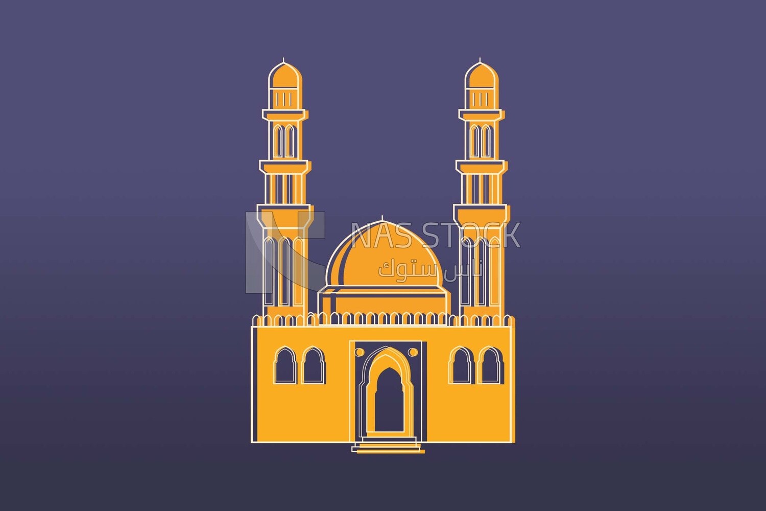 Mosque, icons and templates, vector illustrator