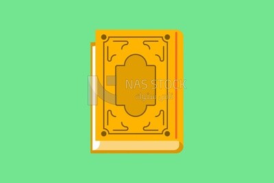 Quran book, graphics, icons, vector illustrator.