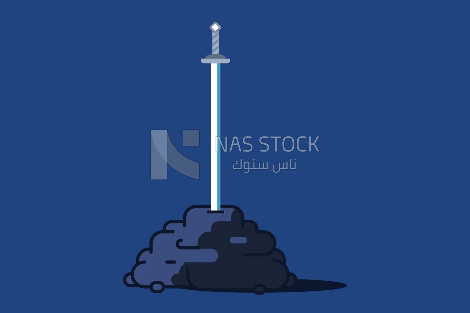 Sword on the floor, icons and templates, vector illustrator