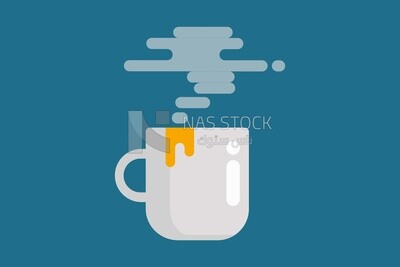 Cup of coffee, icons and templates, vector illustrator