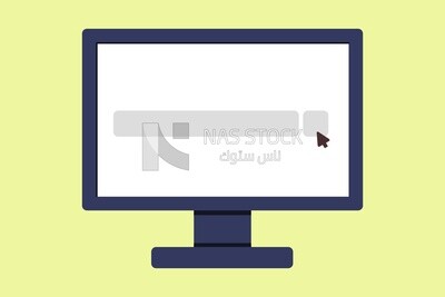 Computer screen, icons and templates, vector illustrator