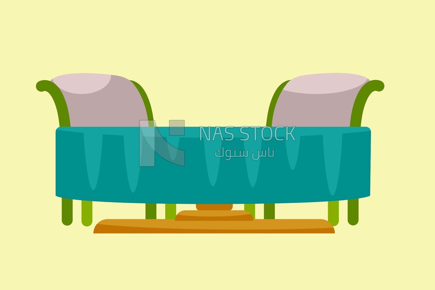 Dinning table, icons and templates, vector illustrator