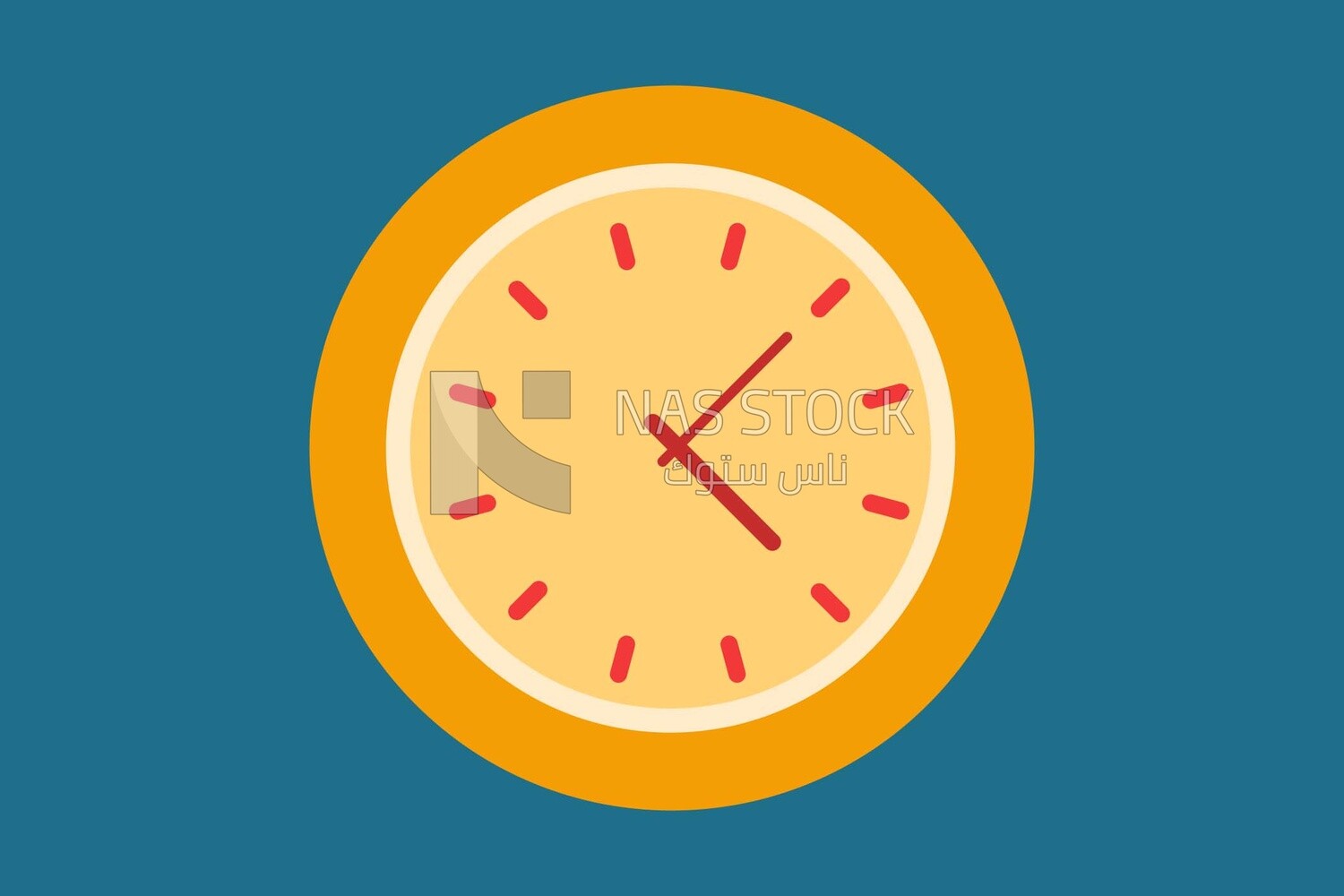 Wall clock, icons and templates, vector illustrator