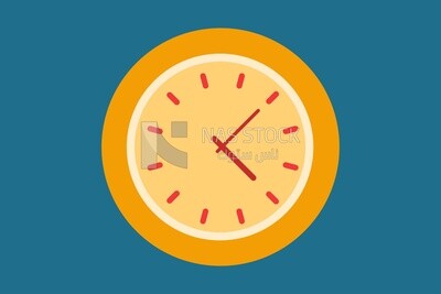 Wall clock, icons and templates, vector illustrator