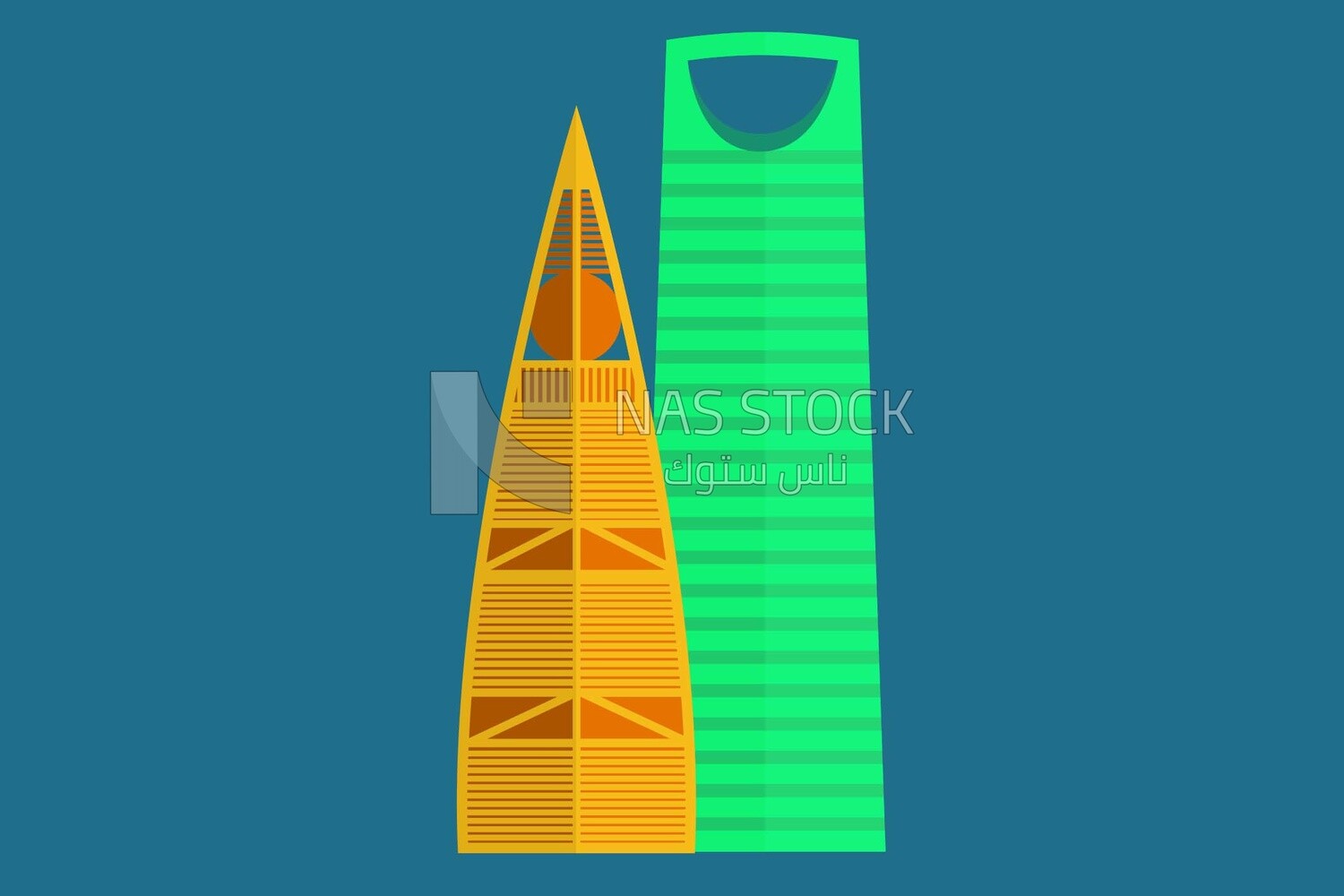 Saudi towers icon, icons and templates, vector illustrator