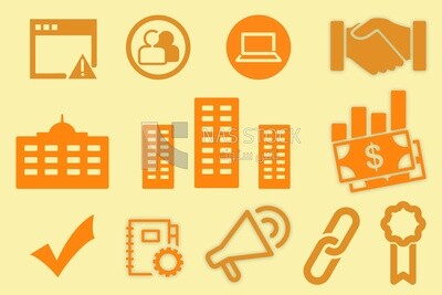 Different icons on the same background, icons and templates, vector illustrator