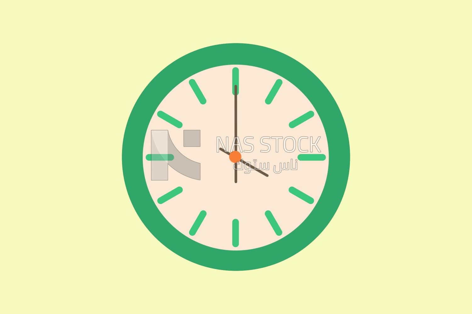 Wall clock, icons and templates, vector illustrator