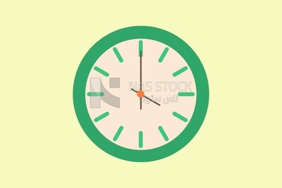 Wall clock, icons and templates, vector illustrator