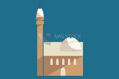 Mosque, icons and templates, vector illustrator