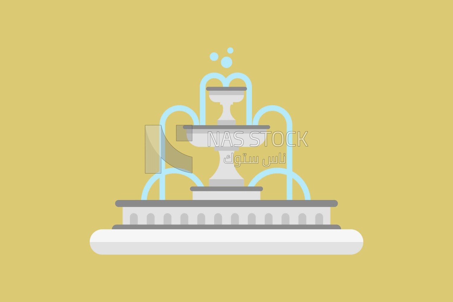 Fountain, icons and templates, vector illustrator