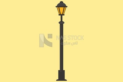 Lamppost icon, icons and templates, vector illustrator
