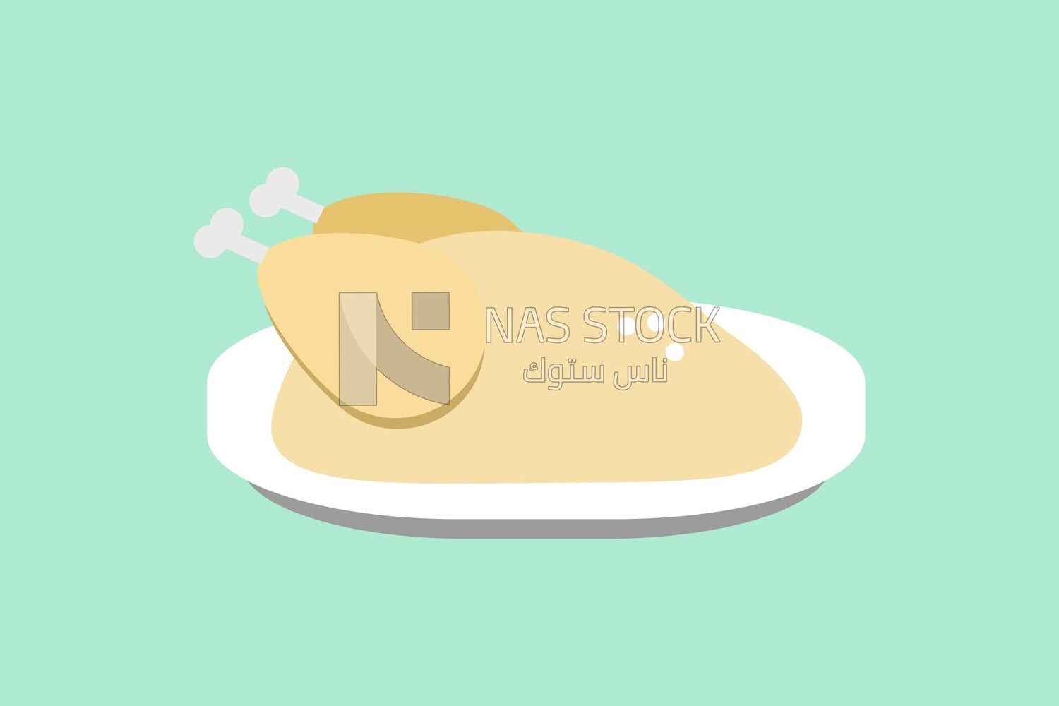 Chicken dish icon, icons and templates, vector illustrator