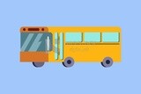 Yellow bus, icons and templates, vector illustrator