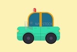 Green car, icons and templates, vector illustrator