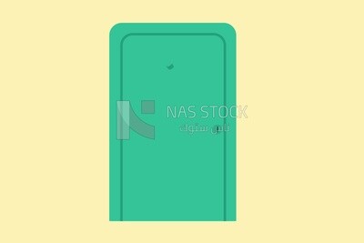 Green door, icons and templates, vector illustrator