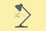 Desk lamp, icons and templates, vector illustrator