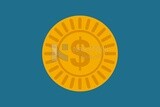 Coins, icons, templates and vector illustrator