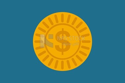 Coins, icons, templates and vector illustrator