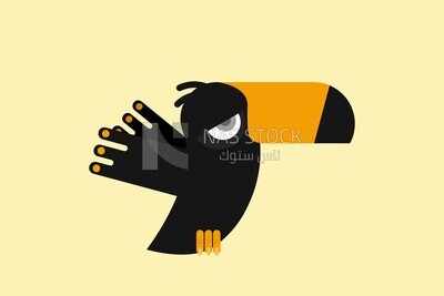 Black bird, icons and templates, vector illustrator