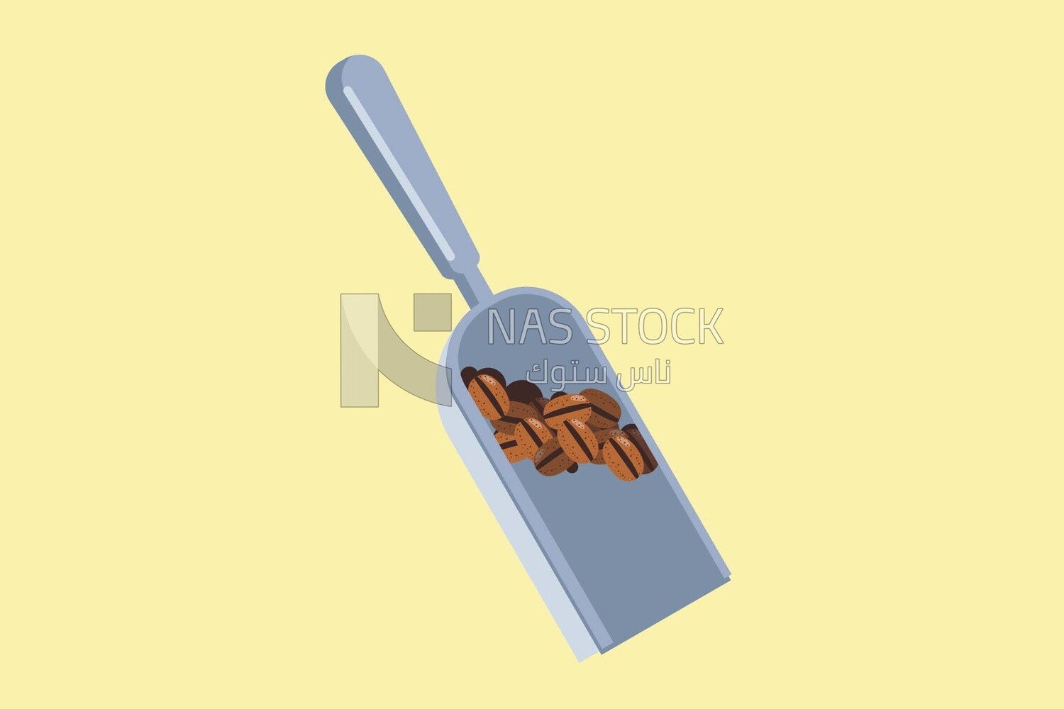 Spoon with coffee beans, icons and templates, vector illustrator