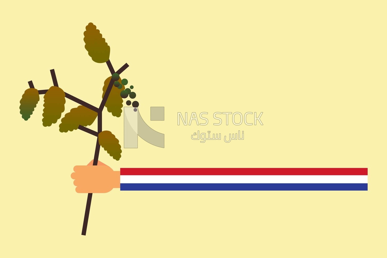 Hand holding a tree, icons and templates, vector illustrator