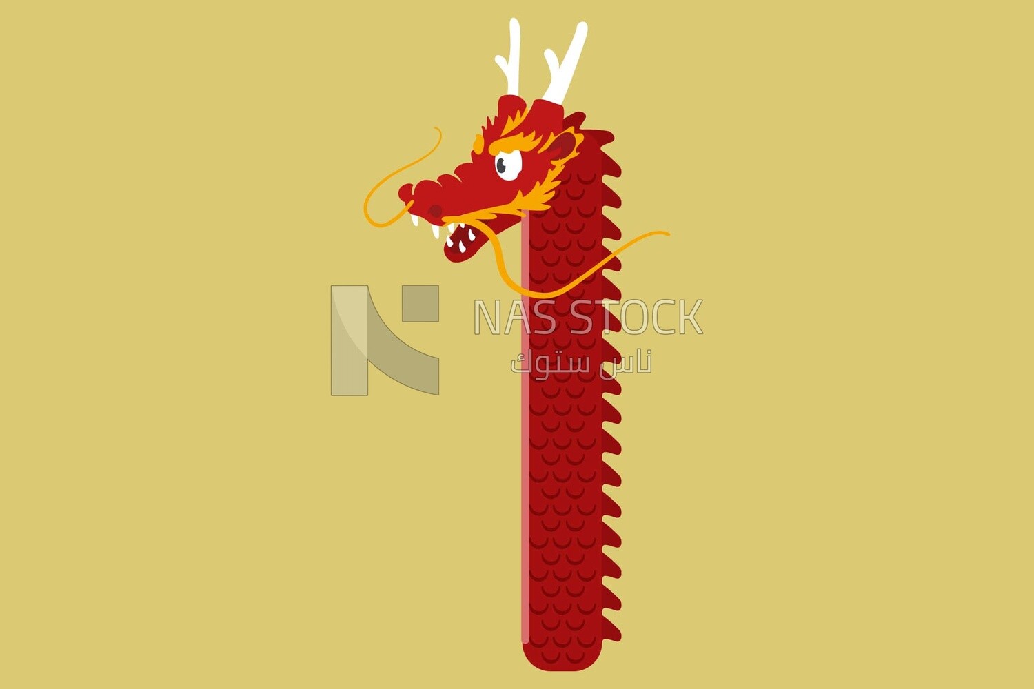 Red chinese dragon, icons and templates, vector illustrator
