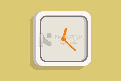 Wall clock, icons and templates, vector illustrator