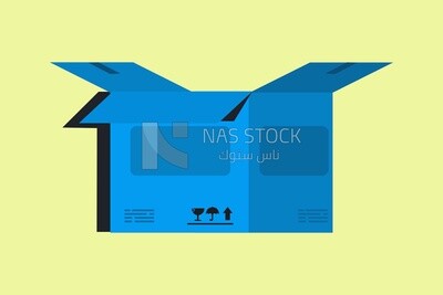 Blue box, icons and templates, vector illustrator