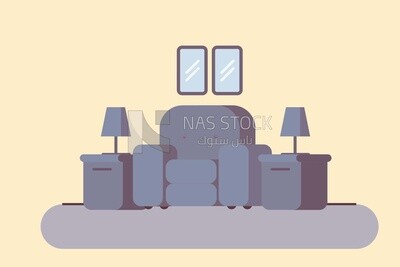 Living room icon, icons, templates and vector illustrator