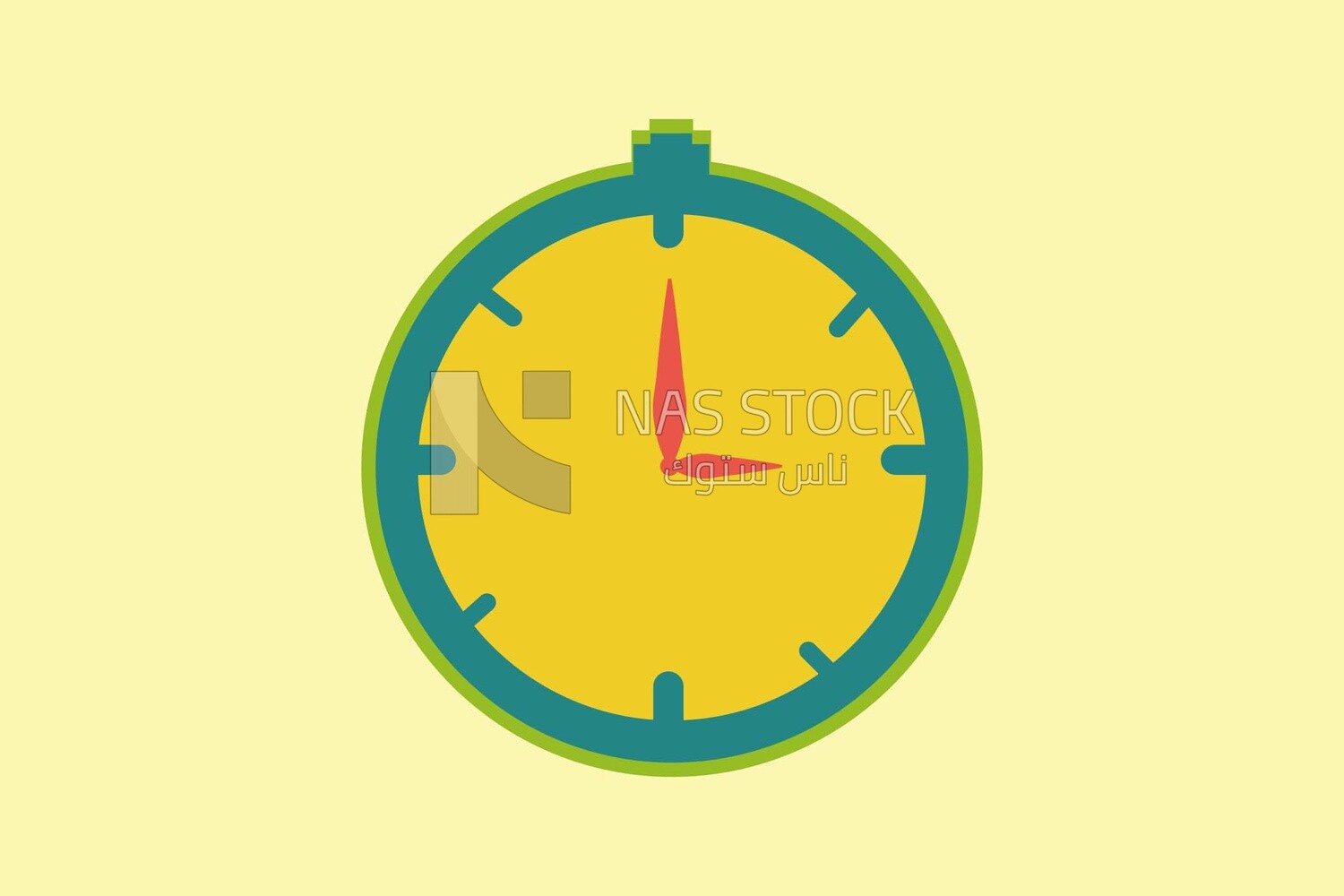 Wall clock, icons and templates, vector illustrator