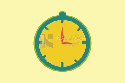 Wall clock, icons and templates, vector illustrator