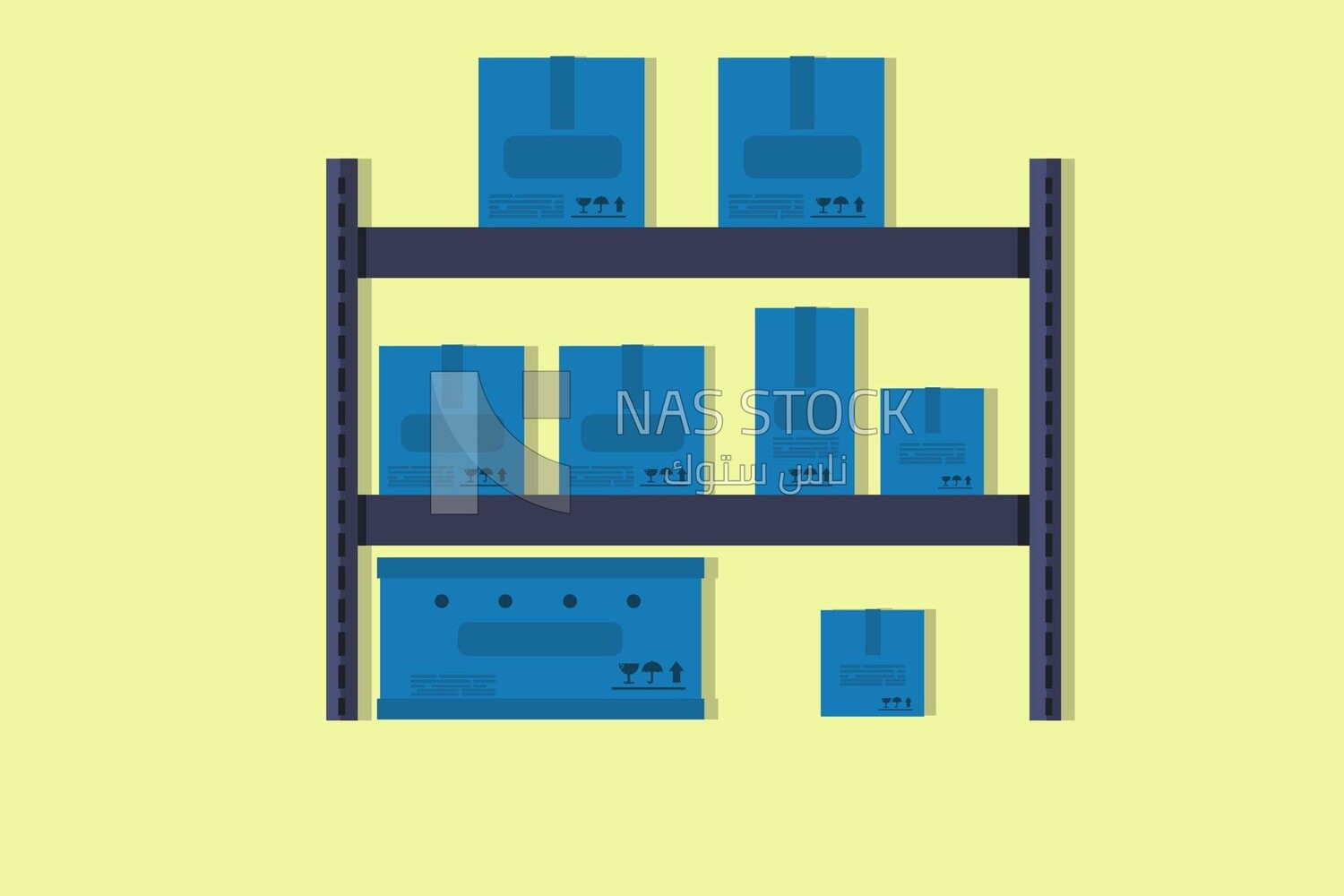 Cupboard with documents, icons and templates, vector illustrator
