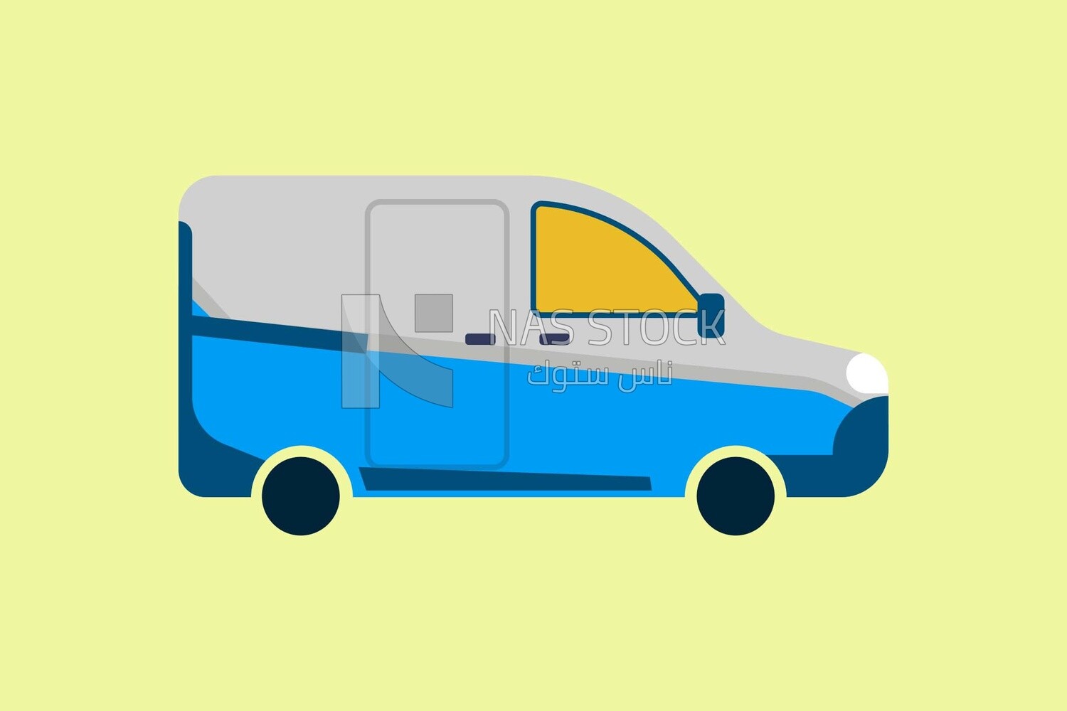 Blue car, icons and templates, vector illustrator
