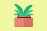 Green plant, icons and templates, vector illustrator