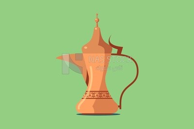 Arabic dallah, icons and templates, vector illustrator