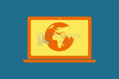 The globe, icons and templates, vector illustrator