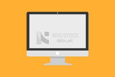 Computer screen, icons and templates, vector illustrator