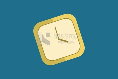 Wall clock, icons and templates, vector illustrator